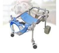LFHWHKJ Fauteuil roulant réglable for chiens, déambulateur for chiens handicapés, chariot léger à 2 ou 4 roues, aide à la mobilité for les pattes arrières des animaux(Blue(b),M)