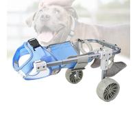 LFHWHKJ Fauteuil roulant réglable for chiens, déambulateur for chiens handicapés, chariot léger à 2 ou 4 roues, aide à la mobilité for les pattes arrières des animaux(Blue(a),M)