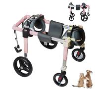 LFHWHKJ Fauteuil roulant réglable for pattes arrière, fauteuil roulant léger for animaux de compagnie, chariot à 4 roues for chiens avec aide à la marche, à la récupération et à la mobilité for animau