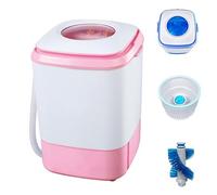 LFHWHKJ Mini lave-linge et sèche-linge portable, lave-chaussures avec vidange d'eau, lave-linge avec minuterie rotative for maison, dortoir, appartement, camping-car, voyage, extérieur(Pink)