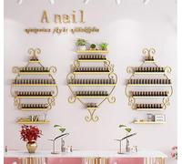 LFHWHKJ Présentoirs de rangement muraux en métal for vernis à ongles, 5 ensembles d'étagères murales suspendues for nail art, organisateur de cosmétiques, de parfum de rouge à lèvres, étagères for hui