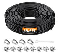 LFJ Câble de Gymnastique, Corde Fil d'acier de Remise en Forme DIY LAT Home Gym Poulie Câble Machine Musculation Cable (20 mètres)