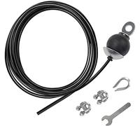 LFJ Câble de Gymnastique, Corde Fil d'acier de Remise en Forme DIY LAT Home Gym Poulie Câble Machine Musculation Cable (10 m Réglable)