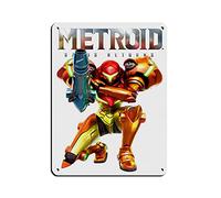 LFJT Affiche de jeu vidéo Metroid Samus Returns Plaque métallique vintage pour pub, club, café, bar, décoration murale, 12x16inch(30x40cm)