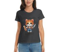 LFKVYZLC T-shirt humoristique pour femme avec citations de chats qui sont vous, gris, XXL