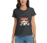 LFKVYZLC T-shirt humoristique pour femme avec citations sarcastiques en colère, design graphique, chemises élégantes, gris, S