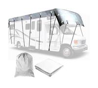 LFLIFENG Bache Caravane Tissu Oxford 210D Housses pour Camping-Car Et Caravane Rangement Pliable, Facile à Nettoyer Store Camping Car,Grey-9.5m×3m