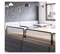 LFONDIGE Cloisons pour salles à Manger, cloisons surélevées en Verre rayé pour Restaurant, cloisons de séparation pour comptoir de Hot Pot d'hôtel (Couleur : Noir, Taille : 30 x 120 cm)