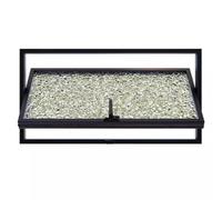 LFONDIGE Fenêtre de confidentialité en Verre pivotante à 360° avec Joint d'étanchéité, L 60, 70, 80, 90, 100 cm, rectangulaire, encastrée, pour éclairage et Ventilation (Noir, 70 x 40 cm)