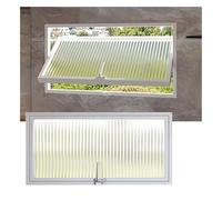 LFONDIGE Fenêtre de confidentialité pivotante à 360° avec Joint d'étanchéité et poignée, L 60, 70, 80, 90, 100 cm, rectangulaire, pour éclairage et Ventilation (Blanc, 80 x 40 cm)