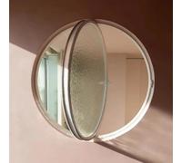 LFONDIGE Fenêtre Ronde en Alliage d'aluminium avec Verre trempé, équipée de hublots à Cadre en Alliage d'aluminium Blanc, utilisée pour la Ventilation de la Maison (90 cm/35,4")