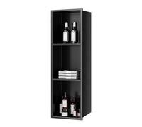 LFONDIGE Niche de Douche en Acier Inoxydable, sans carrelage, étagères de Rangement polyvalentes pour salles de Bains et espaces de Vie, Design sans Coutures