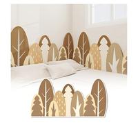 LFONDIGE Panneau Mural 3D en Feutre Anti-Collision pour Enfants, tête de lit autocollante décorative, Panneaux muraux rembourrés, Panneau de liège pour Murs (Marron, 60 cm x 150 cm)