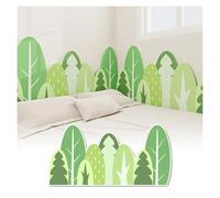 LFONDIGE Panneau Mural 3D en Feutre Anti-Collision pour Enfants, tête de lit autocollante décorative, Panneaux muraux rembourrés, Panneau de liège pour Murs (Vert, 60 cm x 150 cm)