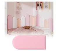 LFONDIGE Rembourrage Mural Anti-Collision pour Enfants, Panneaux muraux 3D Autocollants, tête de lit rembourrée, décoration Tatami, Panneau de Protection (Rose pêche, 20 cm x 50 cm, 1 pièce)
