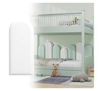 LFONDIGE Revêtement Mural Autocollant 3D pour Enfants, Panneaux de tête de lit Anti-Collision, décoration de Chambre d'enfant, tête de lit rembourrée Tatami (Blanc, 20 x 40 cm, 6 pièces)
