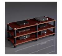 LFONDIGE Support HiFi, armoires HiFi, Racks et Supports HiFi, Support multimédia de 120 cm de Long, Armoire pour Composants Audio/vidéo, Racks et Supports stéréo pour la Maison, Support d'équipement
