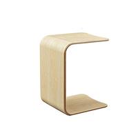 LFONDIGE Table d'appoint en Bois Massif en Forme de U, Mini Table Basse en Forme de C pour espaces étroits, Support pour Ordinateur Portable, 3 Couleurs Disponibles