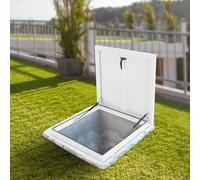 LFONDIGE Trappe d'accès de Toit carrée, Porte de sécurité, Couvercle de puits de lumière de Maison, Couvercle de Trappe d'accès au Toit, Couvercle de puits de lumière de Grenier étanche à la Pluie, t