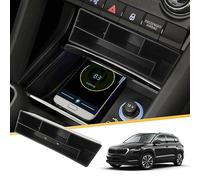 LFOTPP Accoudoir Boite de Rangement Central pour Kodiαq Kαroq 2017-2022 2023, Consol Organiseurs Plateau de Rangement Interieur Accessoire (Noir)