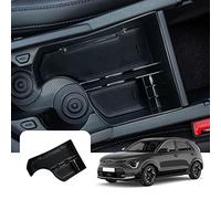 LFOTPP Accoudoir Boîte de Rangement Pour Kia Niro SG2 2022 2023 EV PHEV E-Niro, Plateau de Rangement avec Tapis Antidérapant de la Console Console de Voiture, Niro SG2 Accessoies (Rouge)