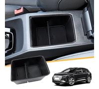 LFOTPP Boîte de rangement pour console centrale Aud-i Q4 e-tron EV Electric 2021+ Q4 etron Sportback Accessoires Accoudoir plat Plateau Accoudoir central Boîte à gants (noir)