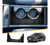 LFOTPP Compatible avec Hyundai Kona SX2 2024 2025 Porte-gobelet de voiture Boîte à gants, console centrale, porte-gobelet, organisateur de plateau d'organisation, accessoires Kona 2024 (noir)