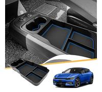 LFOTPP Compatible avec Kia EV6 2021-2024 2025 Boîte de rangement pour console centrale, accessoires EV6 Plateau d'organisation pour accoudoir et boîte à gants Sous la console centrale (Bleu)
