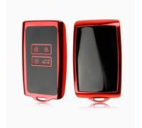 LFOTPP Coque de clé de voiture pour Clio 5 | Clio 4 | Zoe | Captur 2 | Arkana | Kadjar | Megane 4 | Austral | Duster | Jogger | Porte-clés en TPU 4 boutons d'origine (rouge pas de trou)