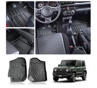 LFOTPP Lot de tapis de sol en TPE - Convient pour Suz-uki Jimny JB64/JB74 (boîte de vitesses manuelle) 2021-2024 2025, en caoutchouc 3D, antidérapant, toutes saisons, sans odeur, anti-salissure