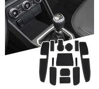 LFOTPP Lot de tapis en caoutchouc antidérapants pour console centrale, accoudoir, porte-gobelet, accessoires Sandero, compatibles avec Dacia Sandero 3/Sandero Stepway III 2021-2023 (noir)