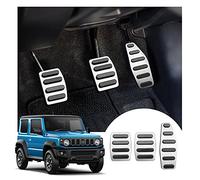 LFOTPP Pour Suzuk-i Jimny JB64 JB74 2018-2023 [Transmission Manuelle] Antidérapant Couvre-pédales, Alliage d'aluminium Housse de Pédale de Accélérateur et Freins, Accessoire de Voiture (Argent)