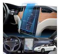 LFOTPP Protecteur d'écran pour Tes-la Model X/S 17 Pouces, Film de Protection Anti-Empreintes Digitales en Verre Trempé 9H, Model X/Model S Navi GPS Accessoires