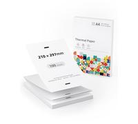 LFPERT Lot de 100 feuilles de papier thermique A4 pour imprimante thermique, 210 mm x 297 mm, pliable en continu, compatible avec imprimante thermique P83 et autres imprimantes portables pour voyage