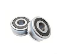 LFR5201-10 NPP Roulement à billes à rainures avec fond rond pour rails linéaires, roulement à rouleaux coulissants en acier à roulement pour automatisation et appareils photo, 12 x 15 x 36 mm, argent