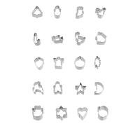 LfrXtra 20 Pièces De Moules À Biscuits Noël en Acier Inoxydable Durables Formes Assorties pour La Cuisson Festive Et Les Activités Familiales Accessoires Cuisson en Acier Inoxydable