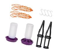 LfrXtra Abreuvoir et mangeoire de poulet haute capacité résistant pour l'élevage de poulet, légumes, sac à corde, distributeur d'aliments pour animaux de ferme