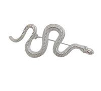 LfrXtra Accessoires de vêtements, broche en métal en forme de serpent punk, épingle à breloques résistante à la décoloration, pour un usage quotidien et festival, événement formel, unisexe, 7x3cm