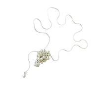 LfrXtra Collier avec pendentif réglable en forme de grappe de raisin pour femme - Élégante chaîne de cou - Accessoire de vêtements, 68cm, Alliage | Cristal d'imitation