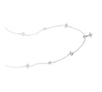 LfrXtra Collier étincelant tendance avec pendentif en forme de plante à quatre feuilles pour jeune couple ou ami proche