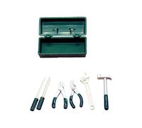 LfrXtra Ensemble D'outils De Jardinage Miniatures avec Boîte À Outils pour Maison Poupée 1/12 Arrangement Scène Jardin Accessoires Jeu Simulation pour Miniature Gardening Tool