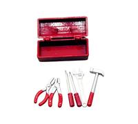 LfrXtra Ensemble D'outils De Jardinage Miniatures avec Boîte À Outils pour Maison Poupée 1/12 Arrangement Scène Jardin Accessoires Jeu Simulation pour Miniature Gardening Tool