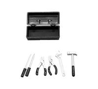 LfrXtra Ensemble D'outils De Jardinage Miniatures avec Boîte À Outils pour Maison Poupée 1/12 Arrangement Scène Jardin Accessoires Jeu Simulation pour Miniature Gardening Tool