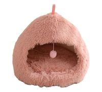 LfrXtra Lit pour chat, niche en peluche pour chat, abri de repos à moitié fermé, fond antidérapant, anti-stress pour une utilisation en intérieur et à la maison pour petits chats