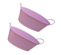 LfrXtra Lot de 2 pots de fleurs ovales en fer avec poignée pour jardin, balcon, décoration de fête