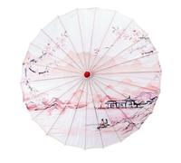 LfrXtra Parasols orientaux élégants avec cadre en bambou - Parapluies en papier huilé pour mariages et cosplay, Rouge