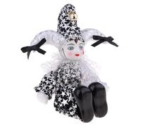 LfrXtra Poupée De Clown Artistique en Larmes Statue Porcelaine Sculpture Figurine Collection Poupée pour Émotion Confort pour Collectionneur Figurine d'ange Forme Larme