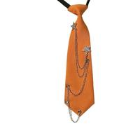 LfrXtra Punk Star Chain Necktie For Women Student Japanese Pre Tied Adjustable Ties For Uniform School Shirt Party Graduation Party Wear Tie