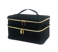 LfrXtra Sac de transport pour matériel de couture, accessoire d'atelier de couture, poches à outils à double étage pour concepteurs, Noir