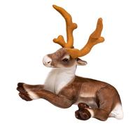LfrXtra Simulation Cerf Poupée en Peluche avec Un Design Réaliste Compagnon Animaux en Jouet pour De Noël Approvisionnement PP Coton Rempli Cerf